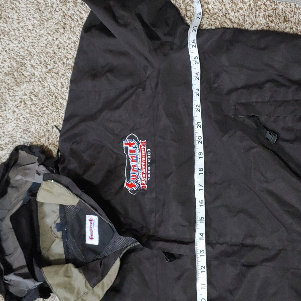 VTG Summit Racing 35th Anniversary Jacket Mens Black Hooded Windbreaker Size XXL - Picture 6 of 9